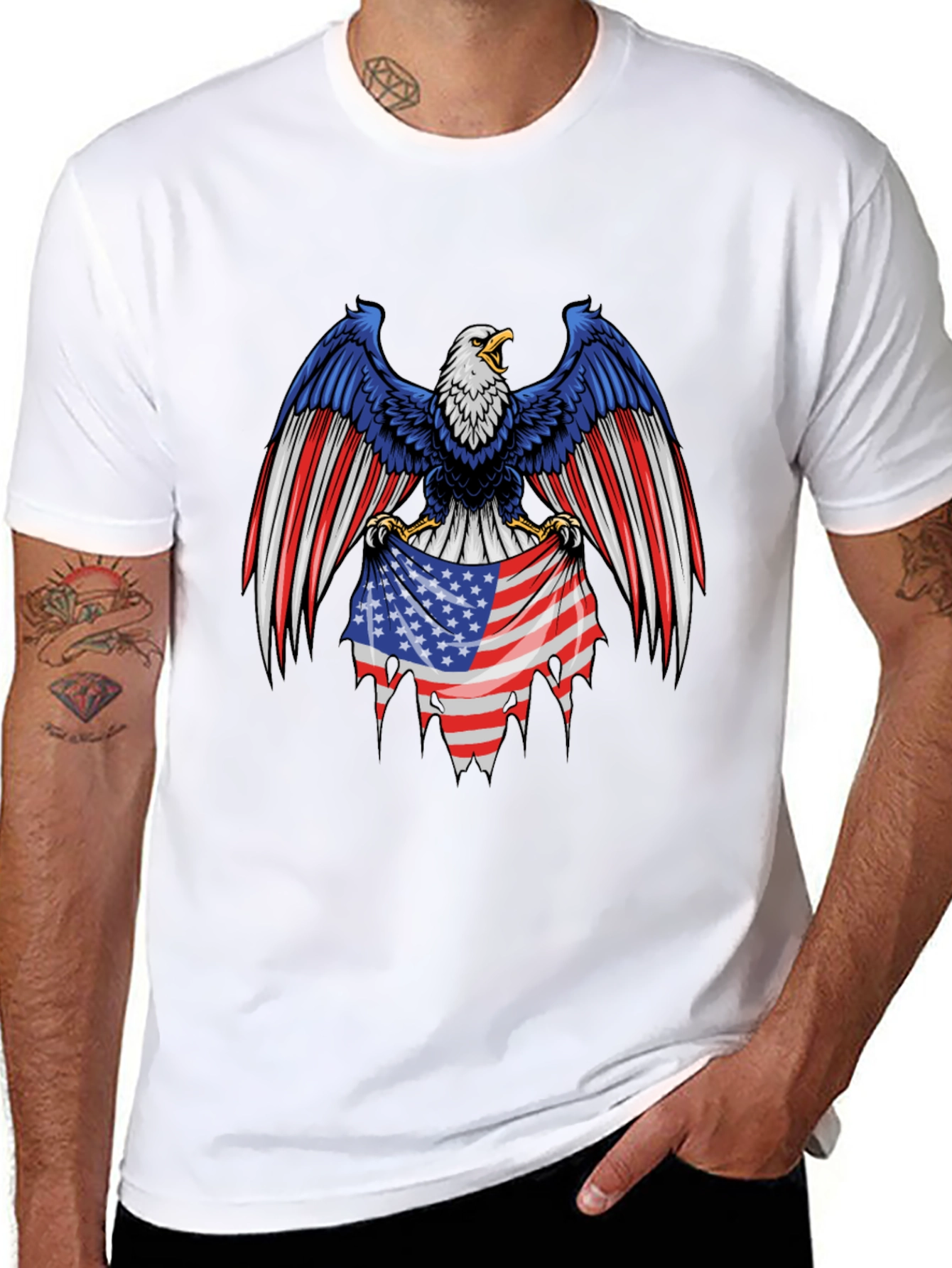 American Eagle Flag T-Shirt - Patriotic Pride