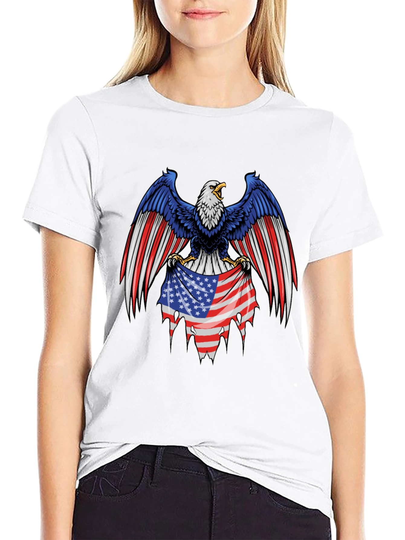 American Eagle Flag T-Shirt - Patriotic Pride