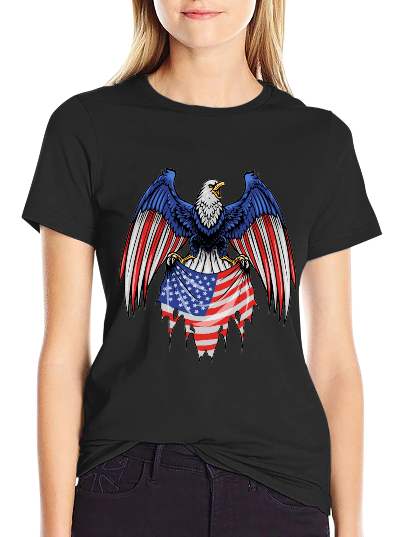 American Eagle Flag T-Shirt - Patriotic Pride
