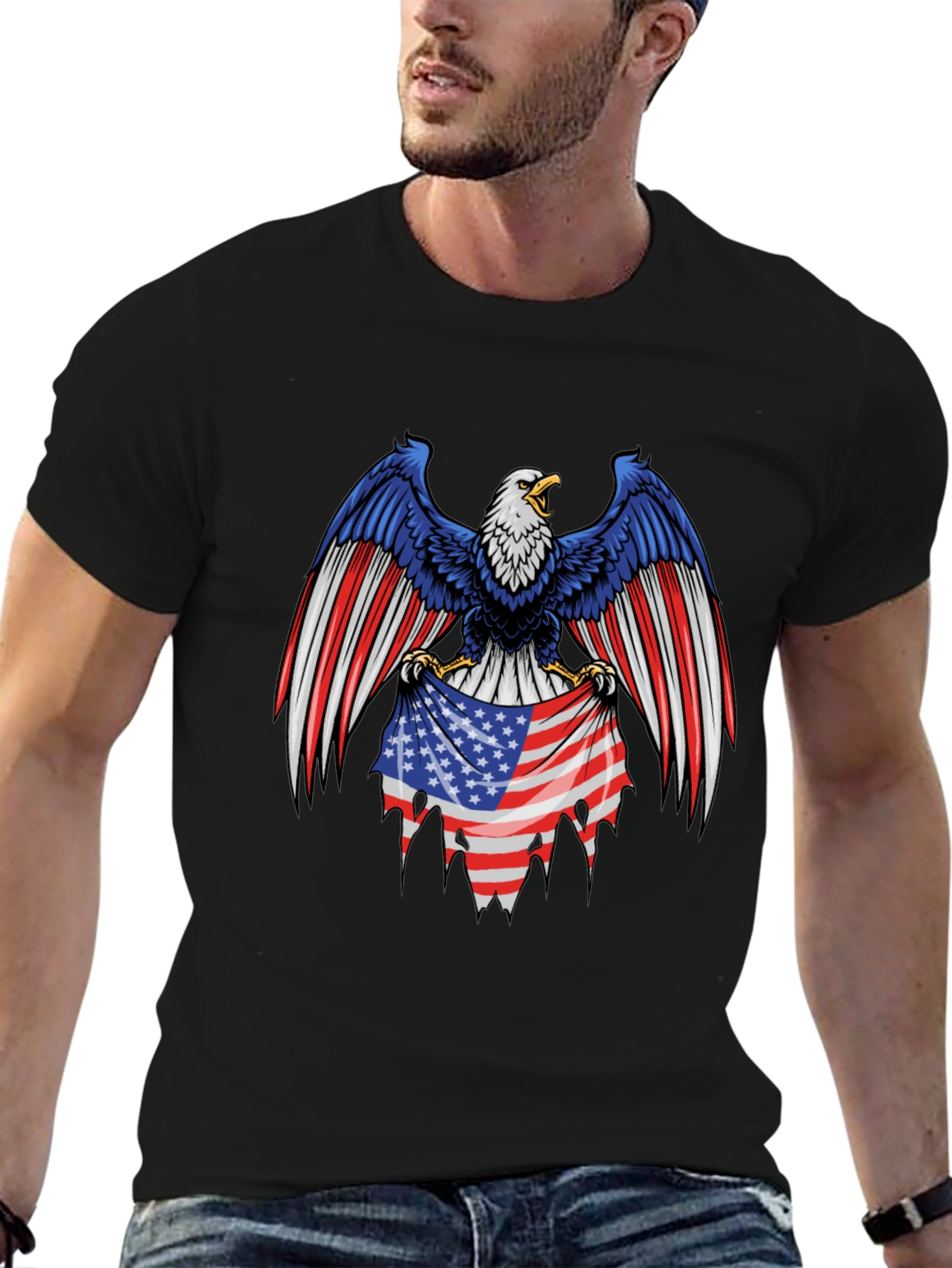 American Eagle Flag T-Shirt - Patriotic Pride