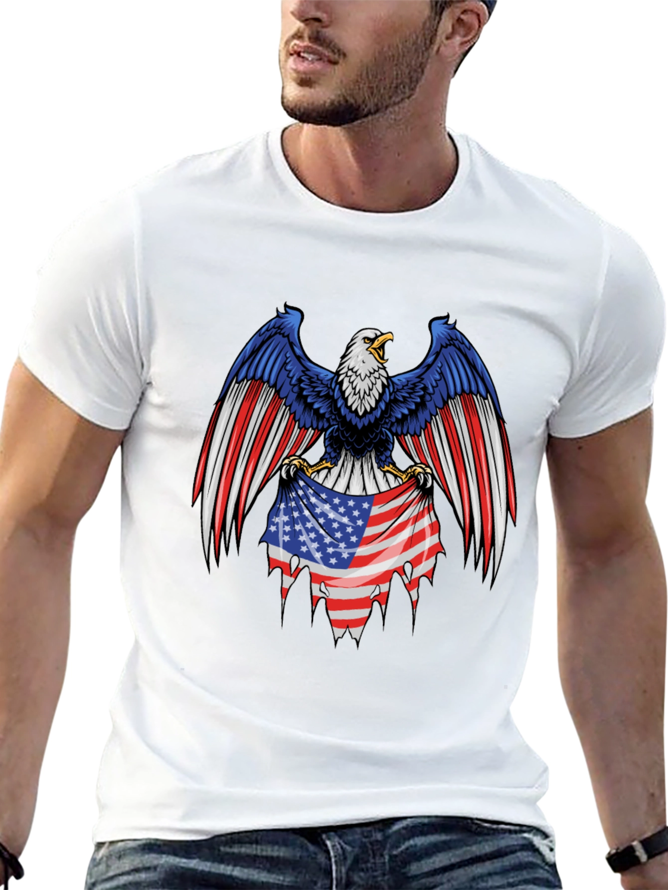 American Eagle Flag T-Shirt - Patriotic Pride