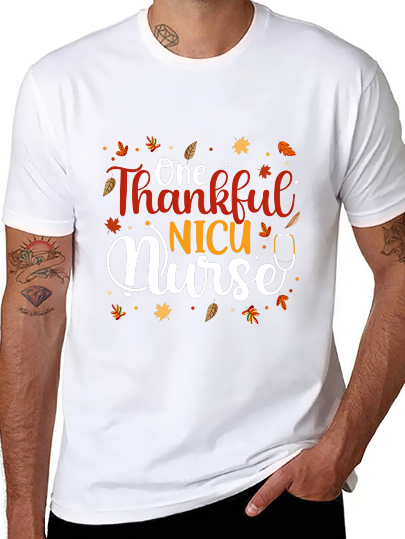 Thankful NICU Nurse Fall T-Shirt
