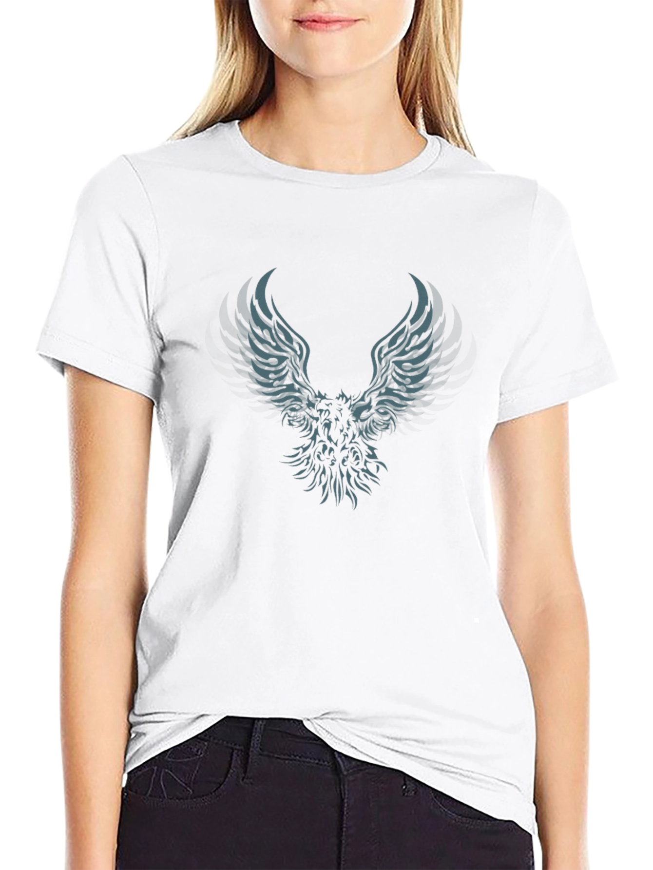 Black T-Shirt with Phoenix Graphic