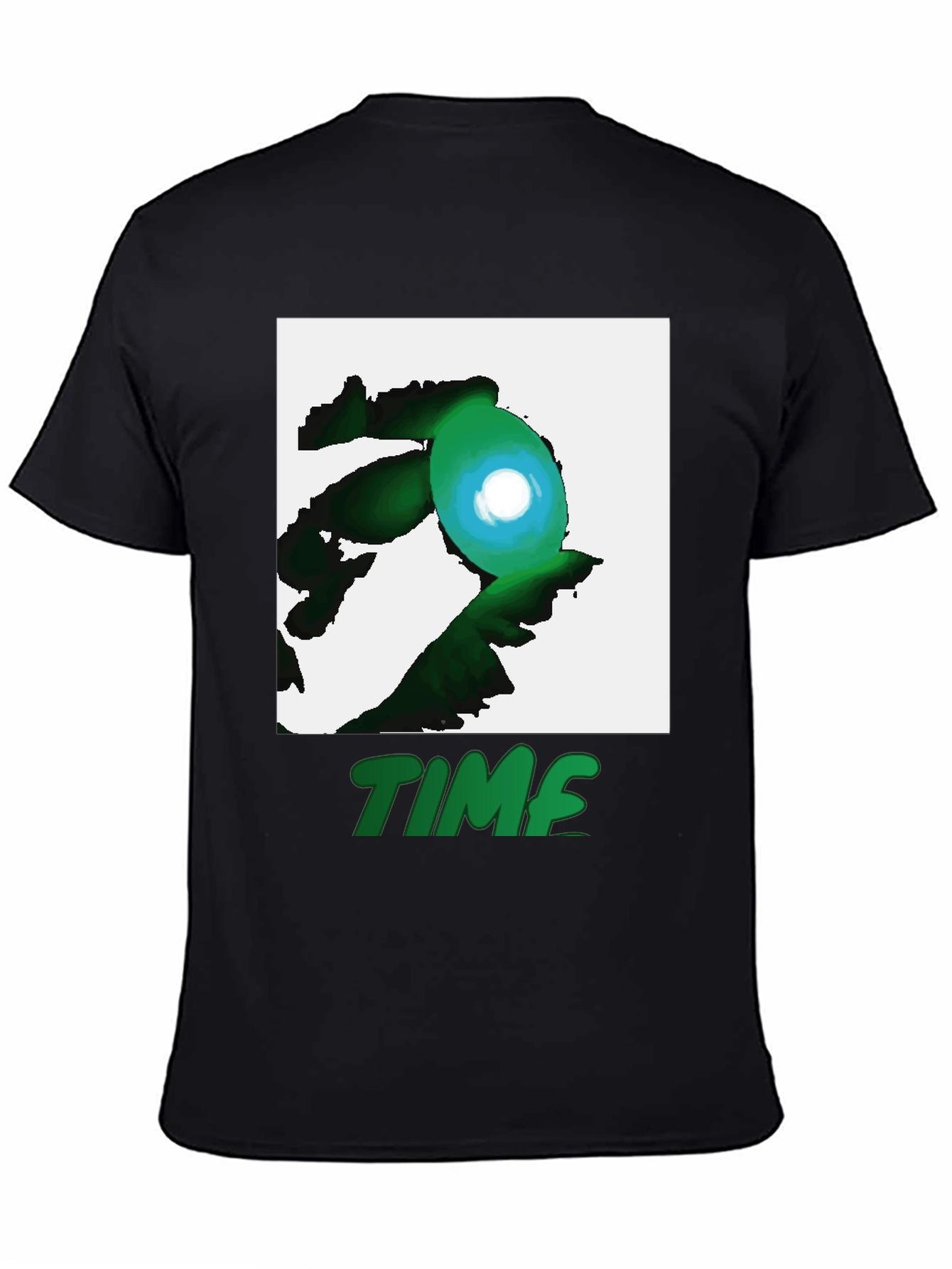 Abstract Time Graphic Tee - Black