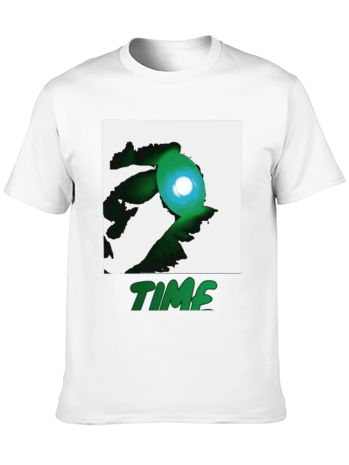 Abstract Time Graphic Tee - Black