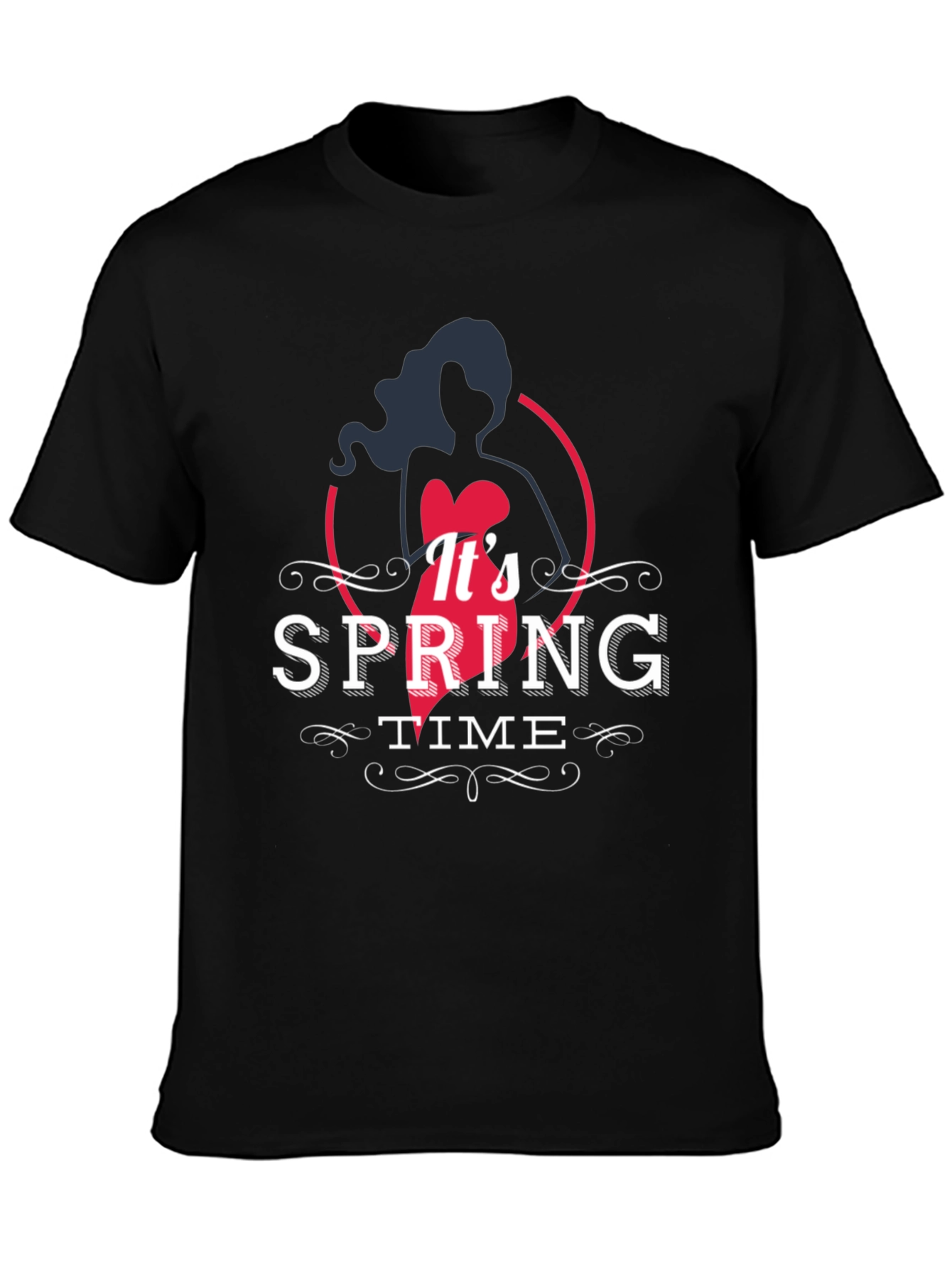 Spring Time Black T-Shirt
