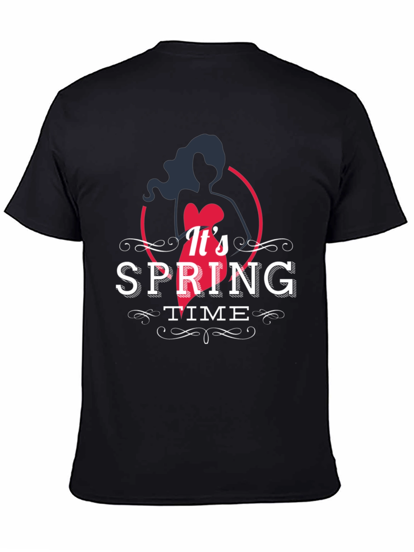 Spring Time Black T-Shirt