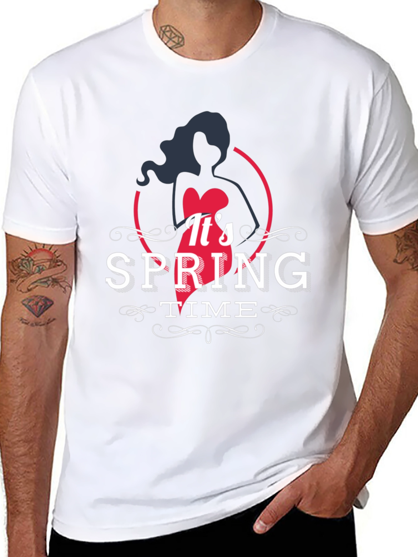 Spring Time Black T-Shirt
