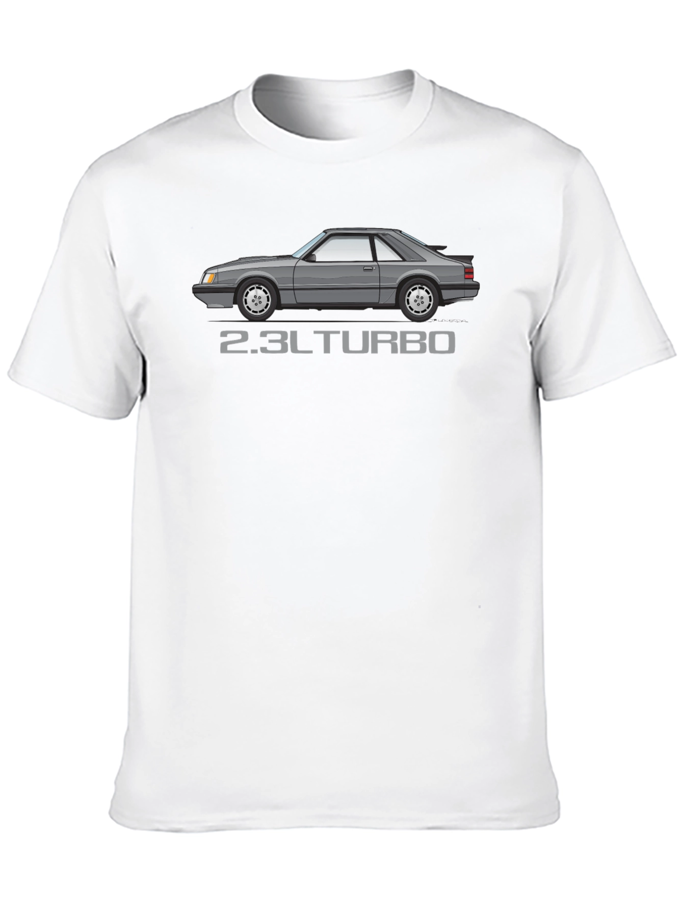 2.3L Turbo Car Graphic Black T-Shirt