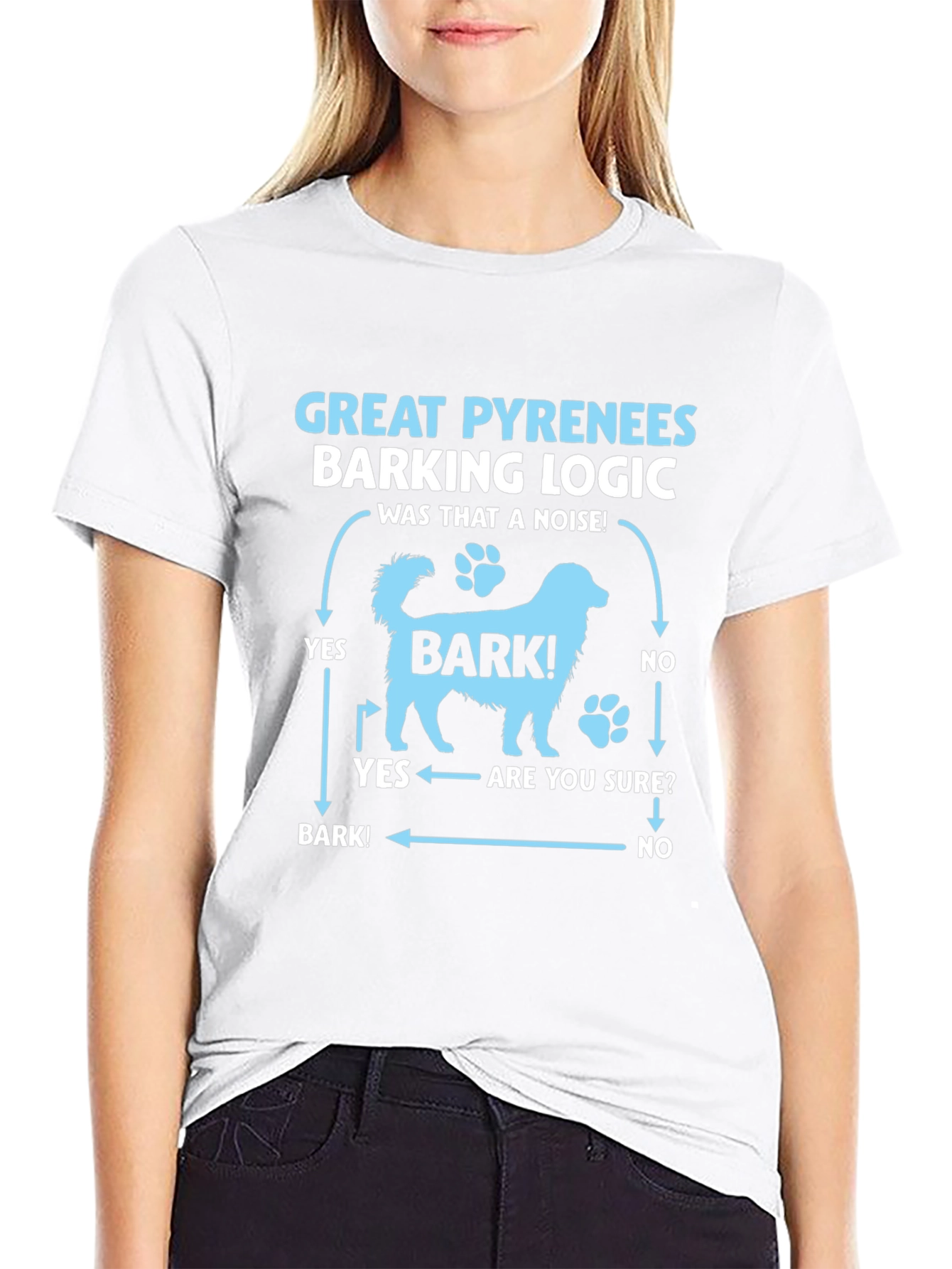 Great Pyrenees Barking Logic T-Shirt
