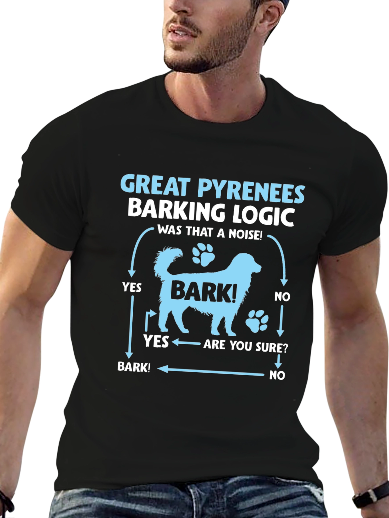 Great Pyrenees Barking Logic T-Shirt