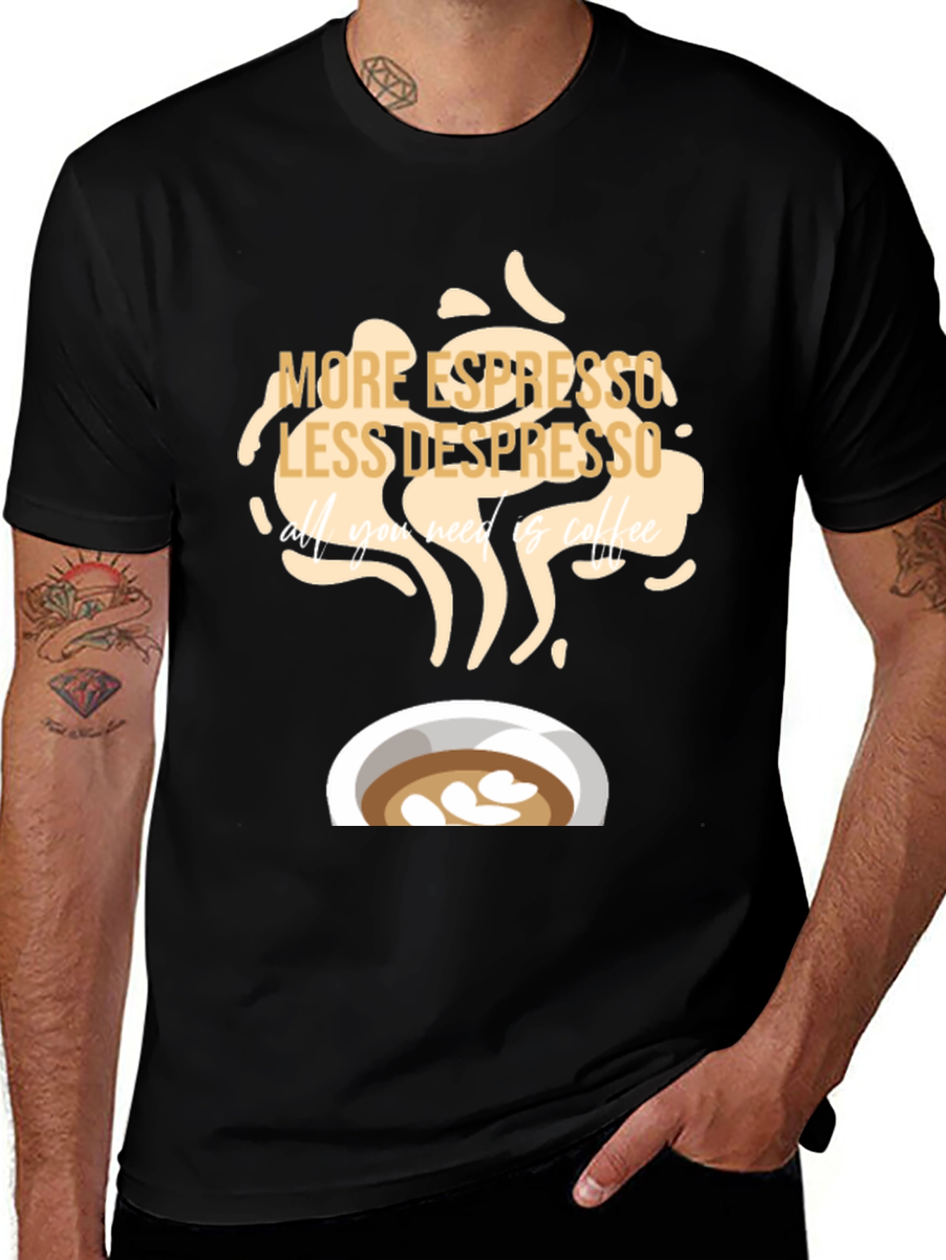 Espresso Depresso Coffee T-Shirt - Black