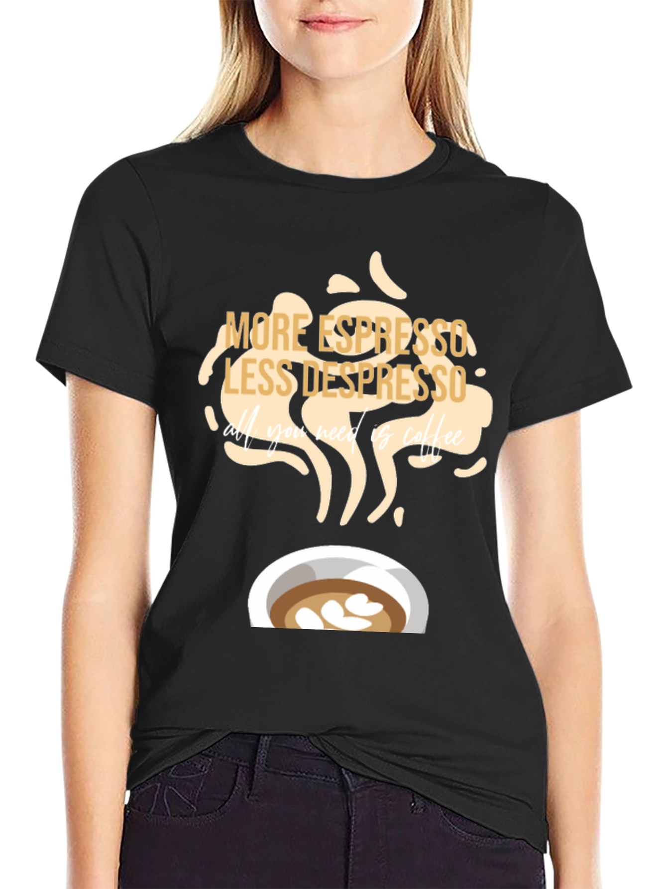 Espresso Depresso Coffee T-Shirt - Black