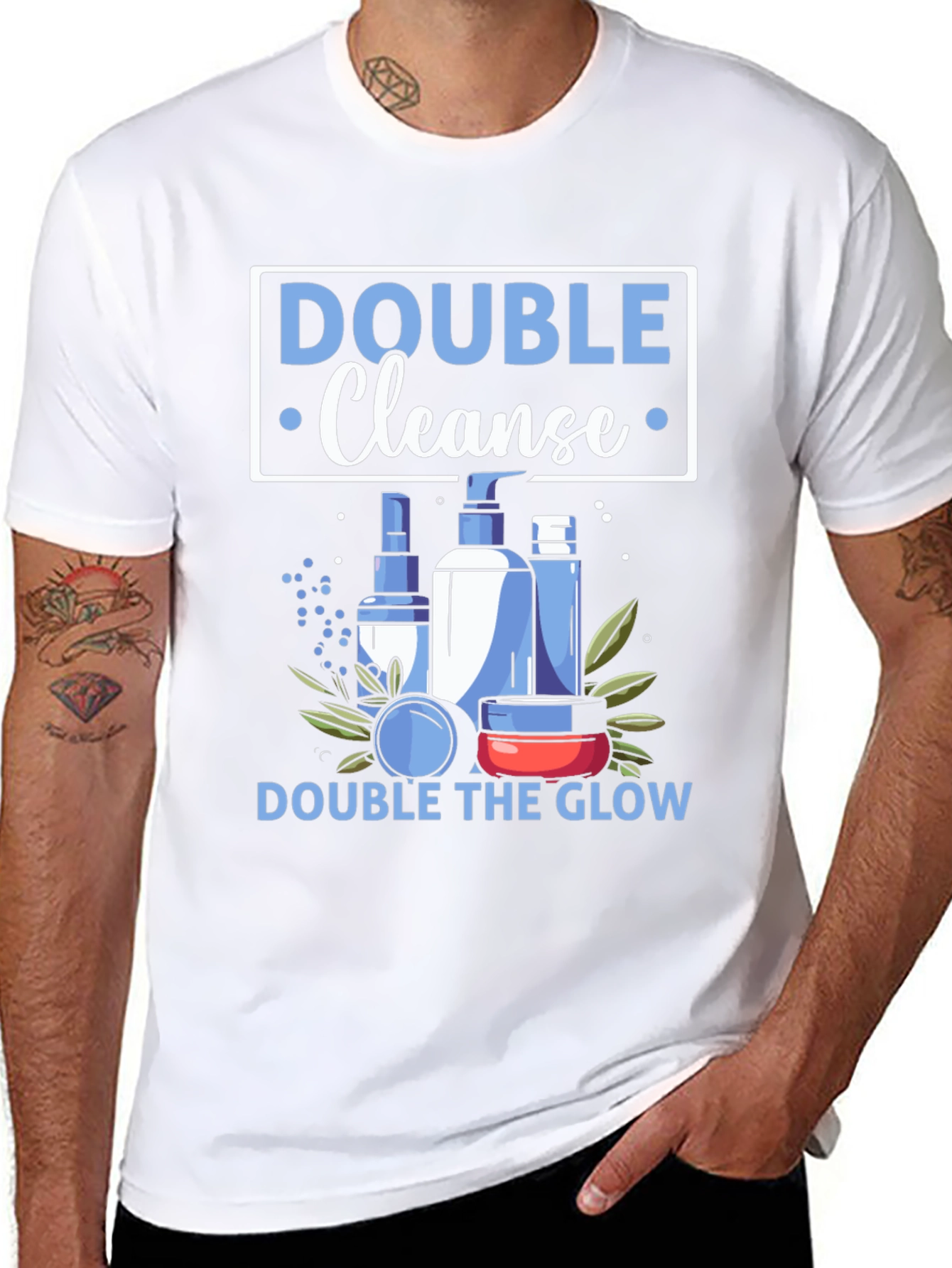 Double Cleanse Graphic Tee - For Radiant Skin!