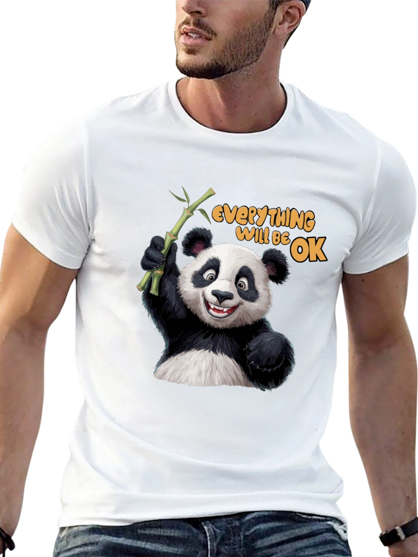 Panda Everything Will Be OK Graphic T-Shirt