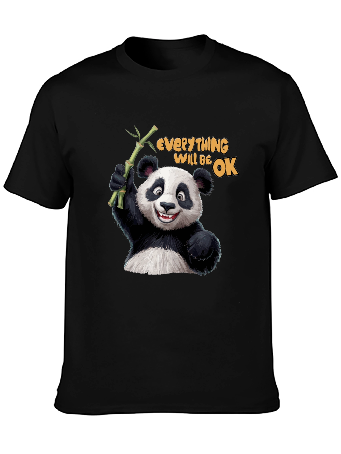 Panda Everything Will Be OK Graphic T-Shirt