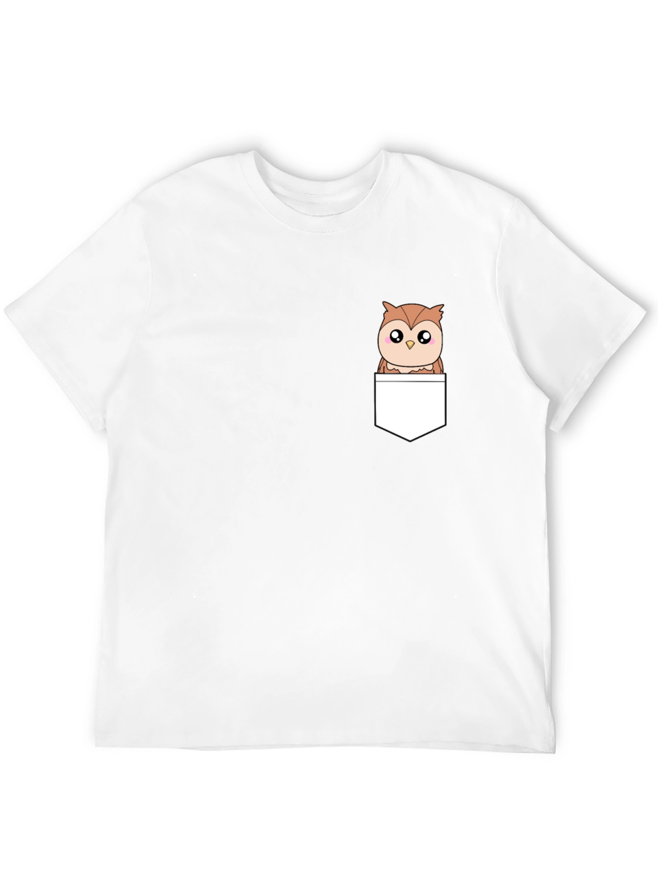 Owl in Pocket T-Shirt - Cute Animal Graphic Tee