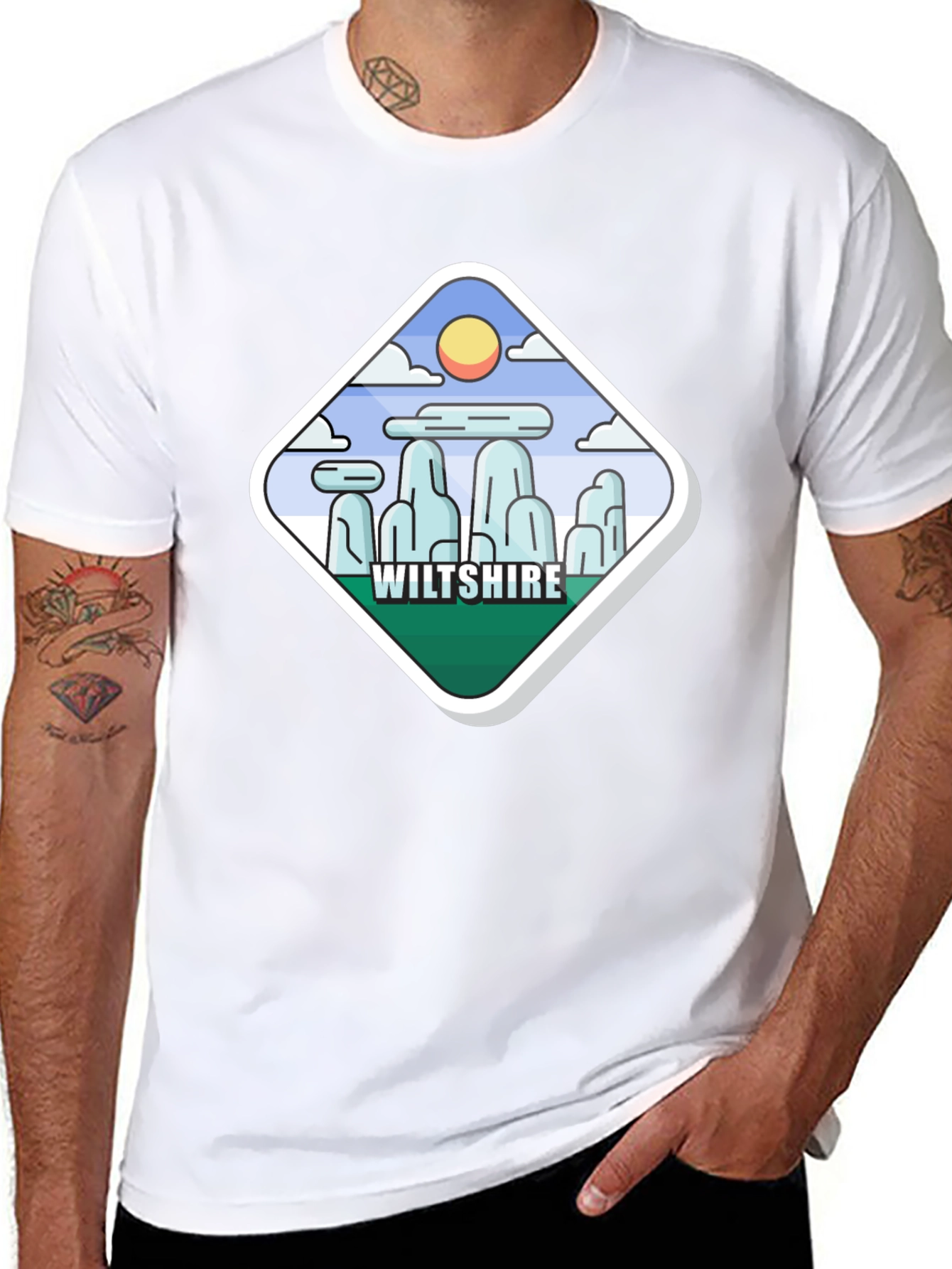 Wiltshire Landmark Graphic T-Shirt