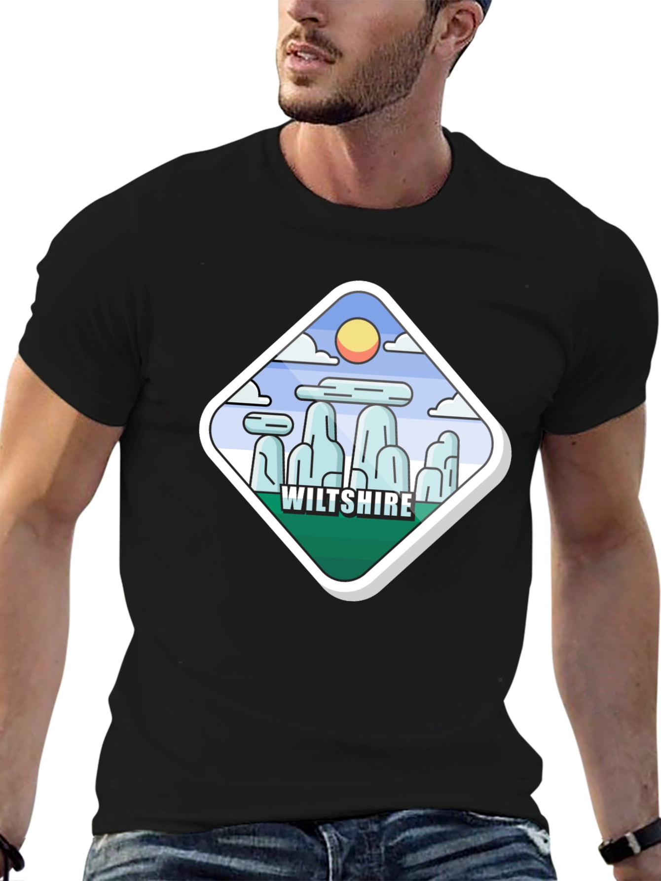 Wiltshire Landmark Graphic T-Shirt