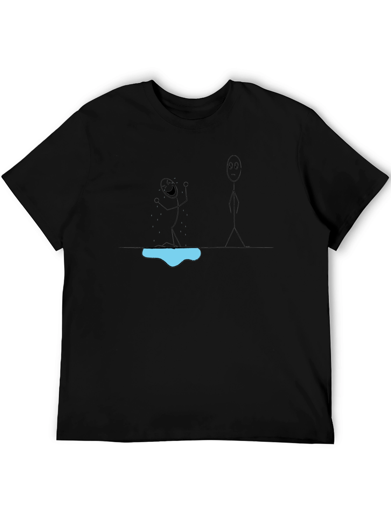 Funny Stick Figure T-Shirt - Happy Jumping