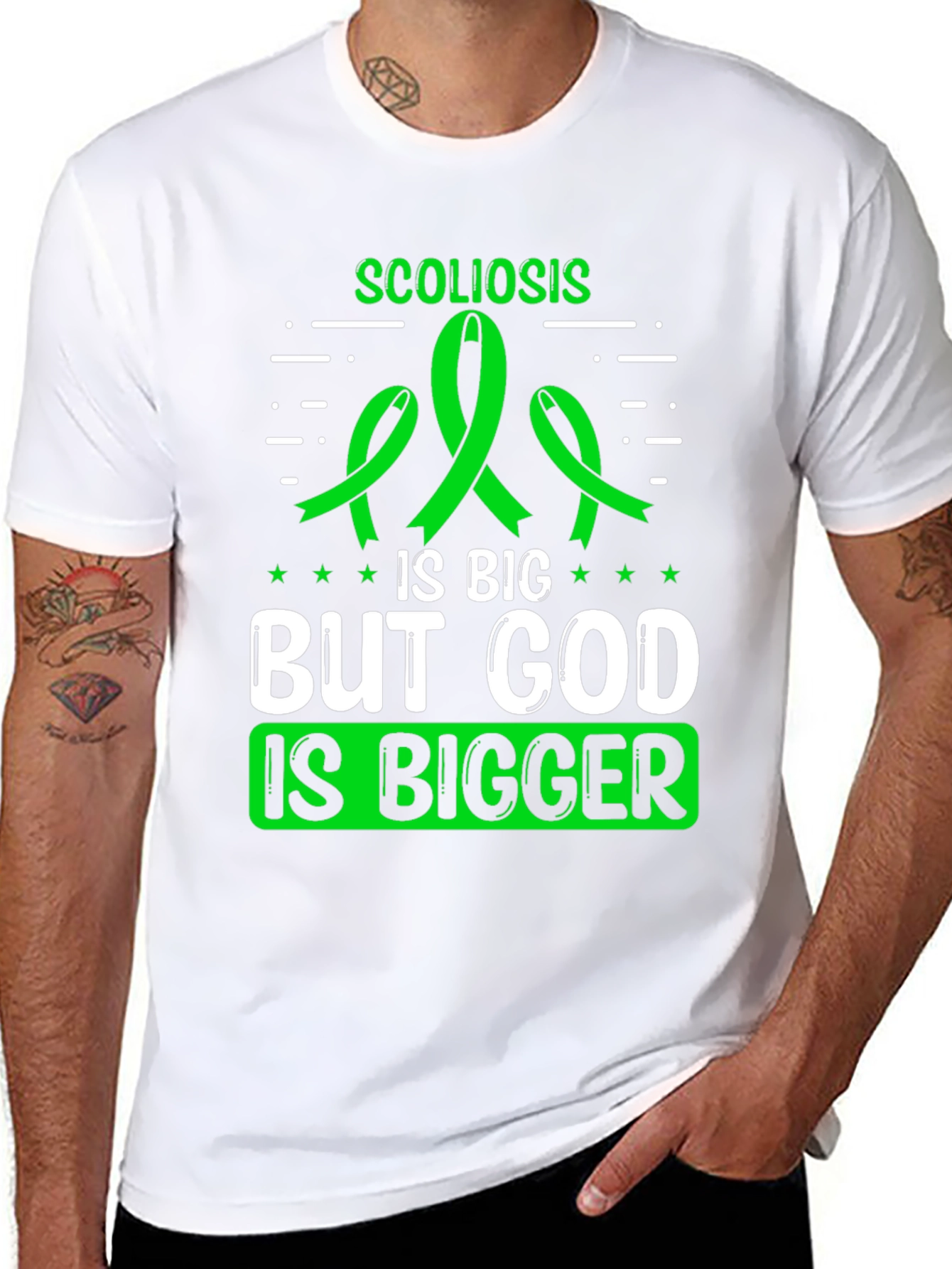 Scoliosis Awareness T-Shirt: God Is Bigger