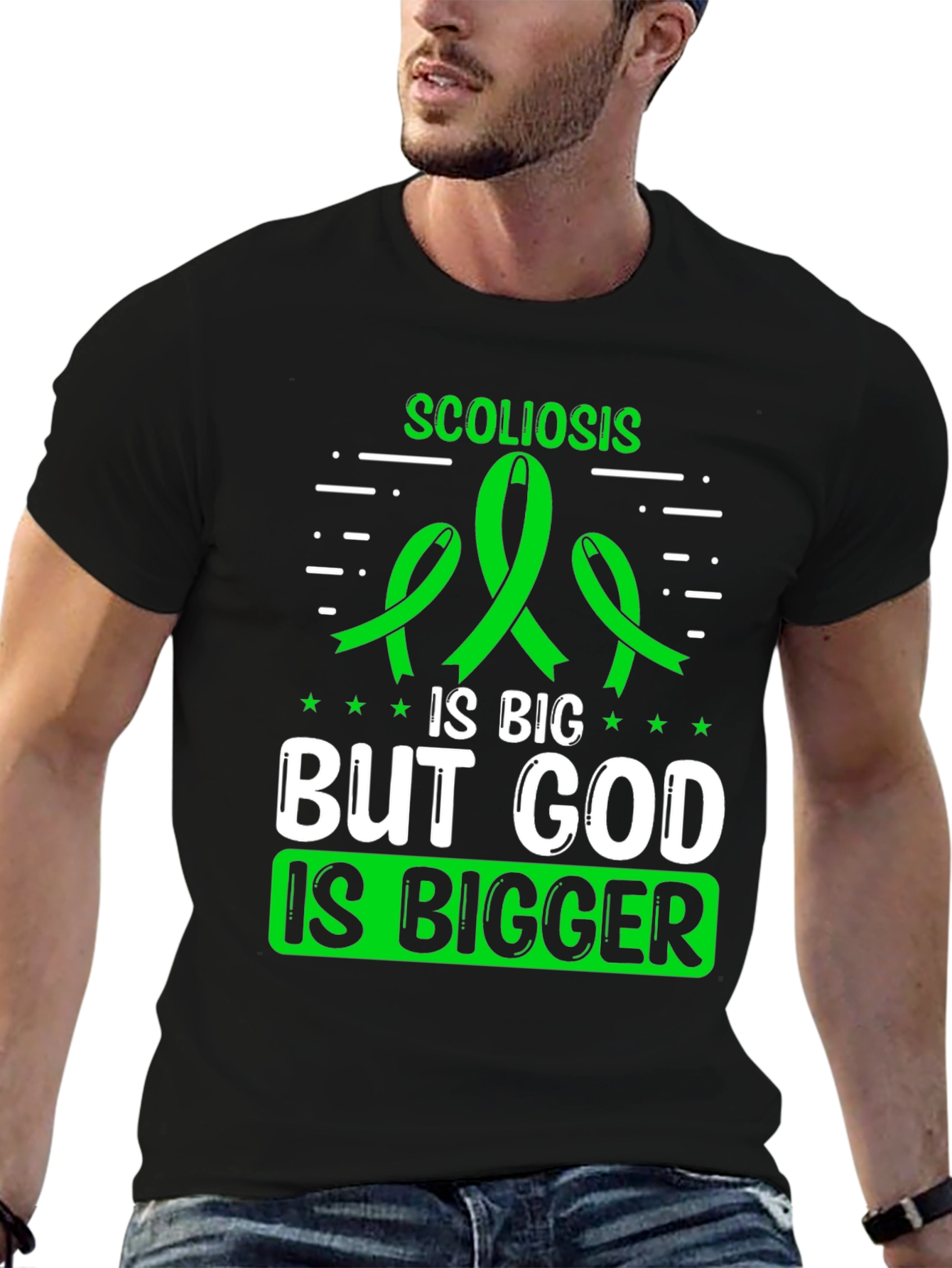 Scoliosis Awareness T-Shirt: God Is Bigger