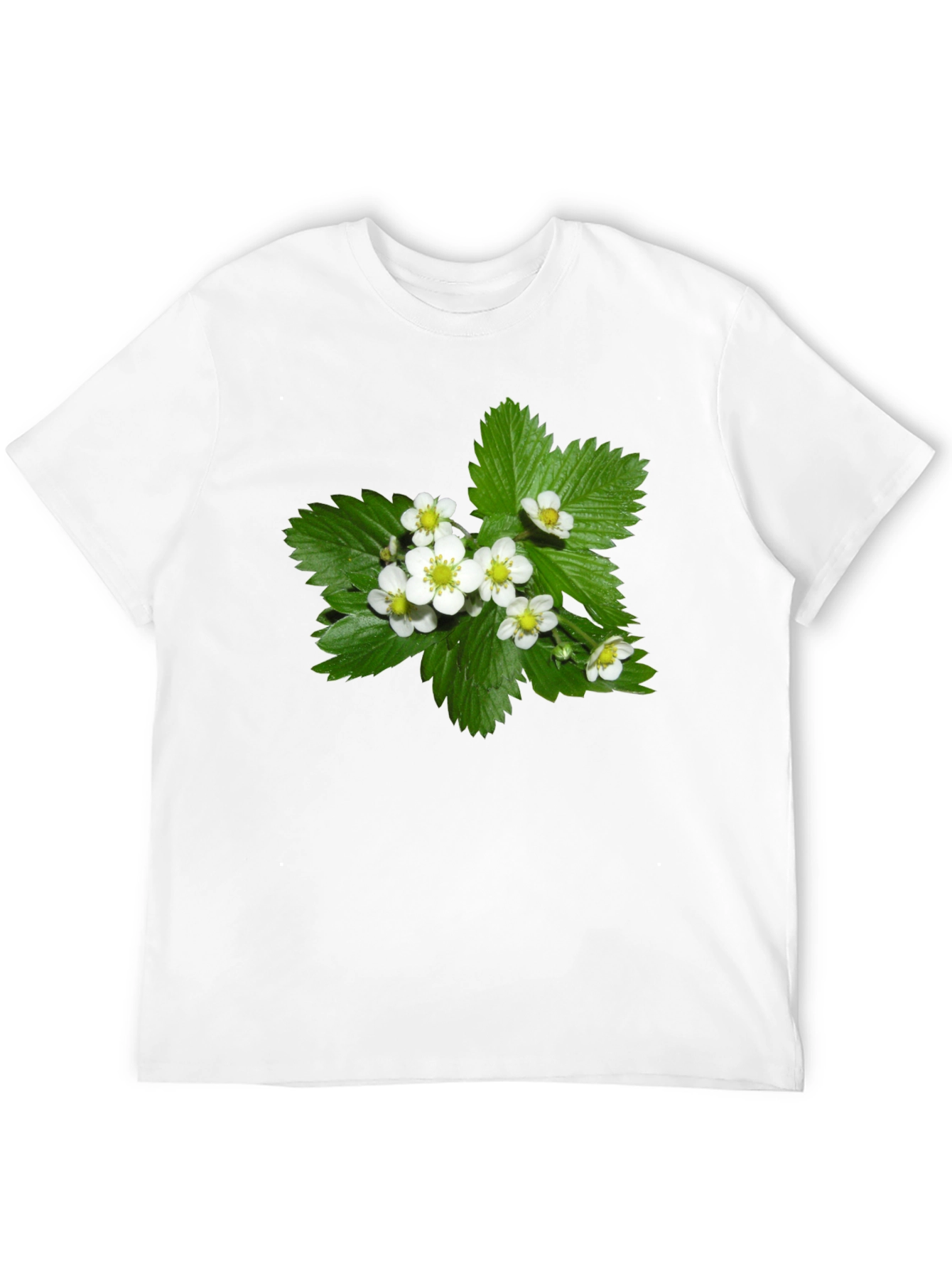 Floral Graphic Tee - Black Cotton Blend T-Shirt