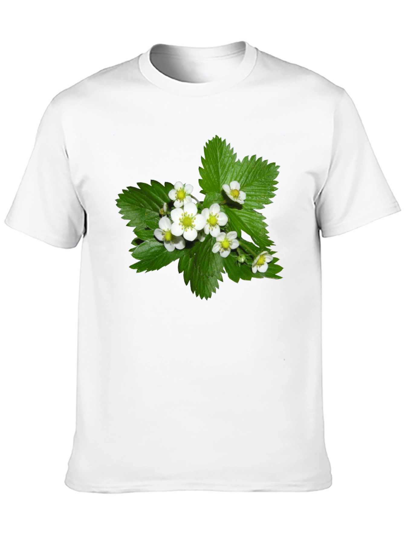 Floral Graphic Tee - Black Cotton Blend T-Shirt
