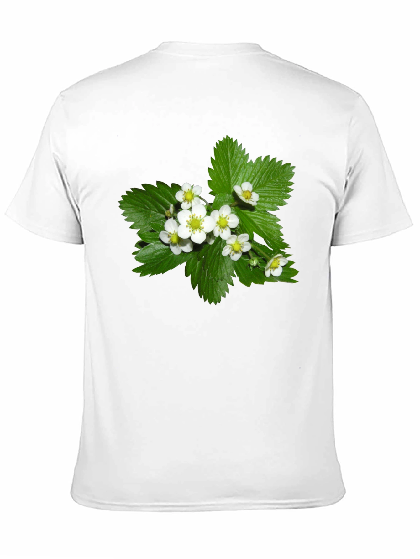 Floral Graphic Tee - Black Cotton Blend T-Shirt
