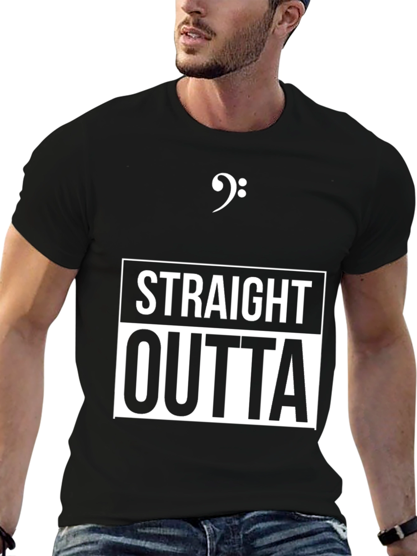 Straight Outta Bass Clef Music T-Shirt