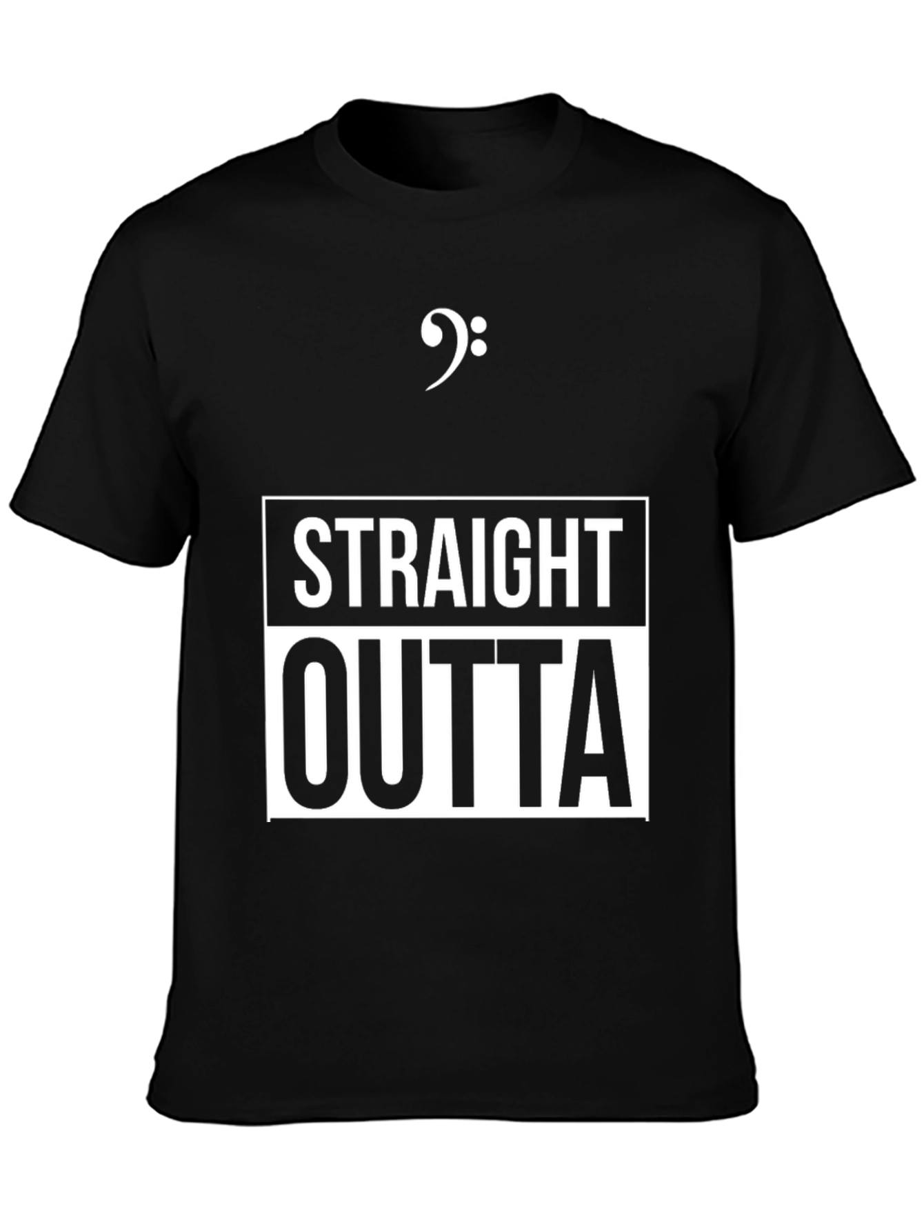 Straight Outta Bass Clef Music T-Shirt