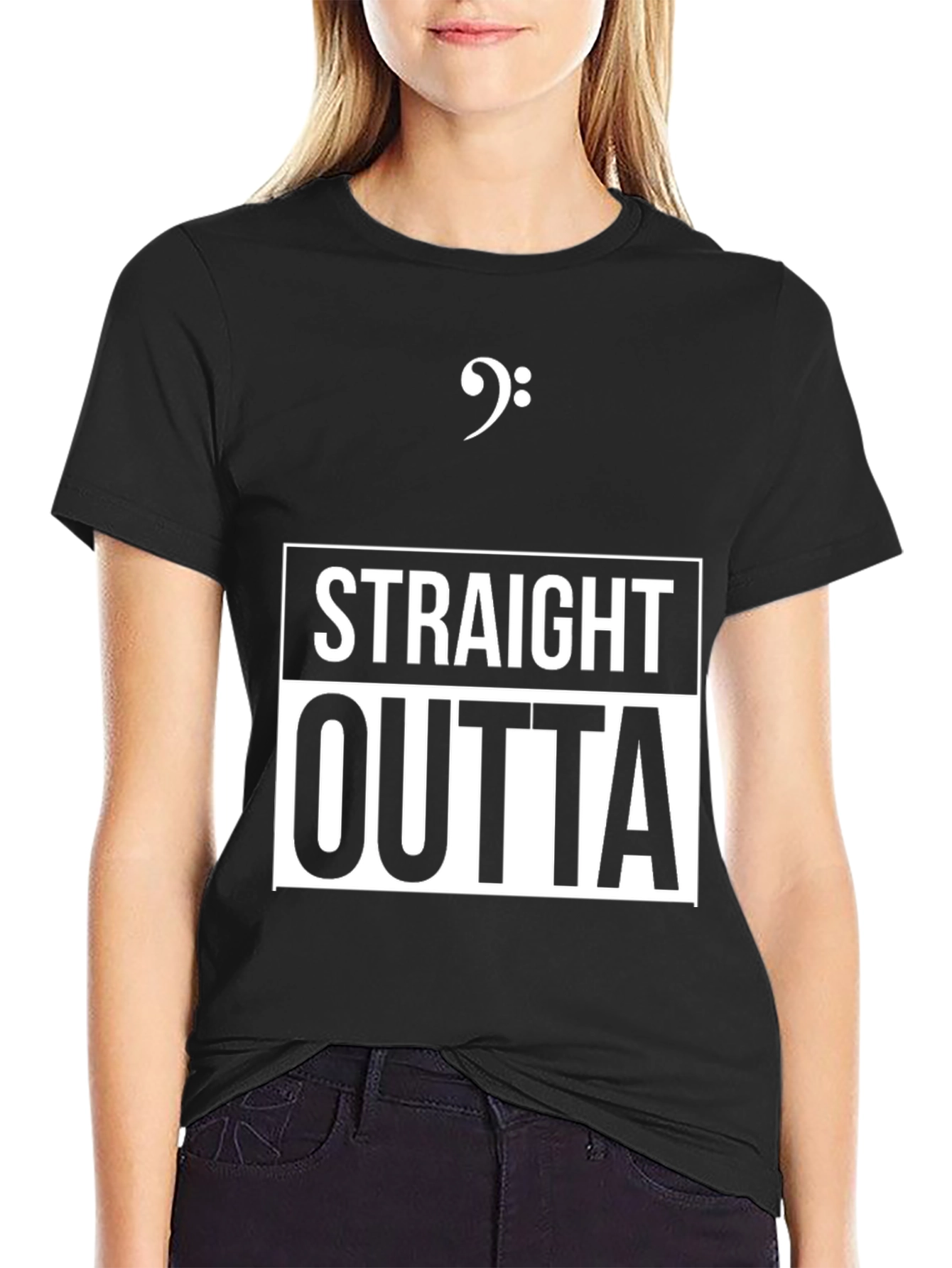 Straight Outta Bass Clef Music T-Shirt