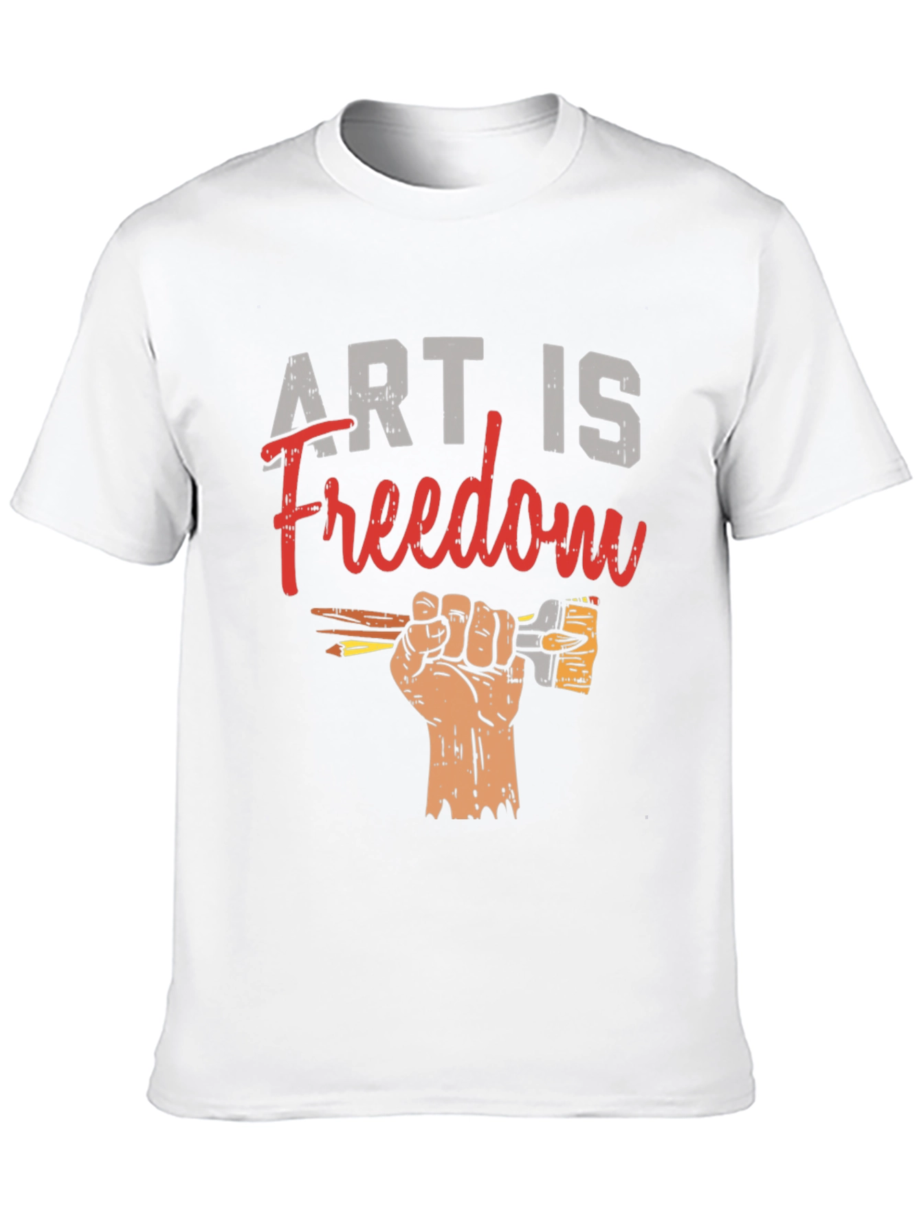 Art is Freedom Graphic Tee - Black Cotton T-Shirt