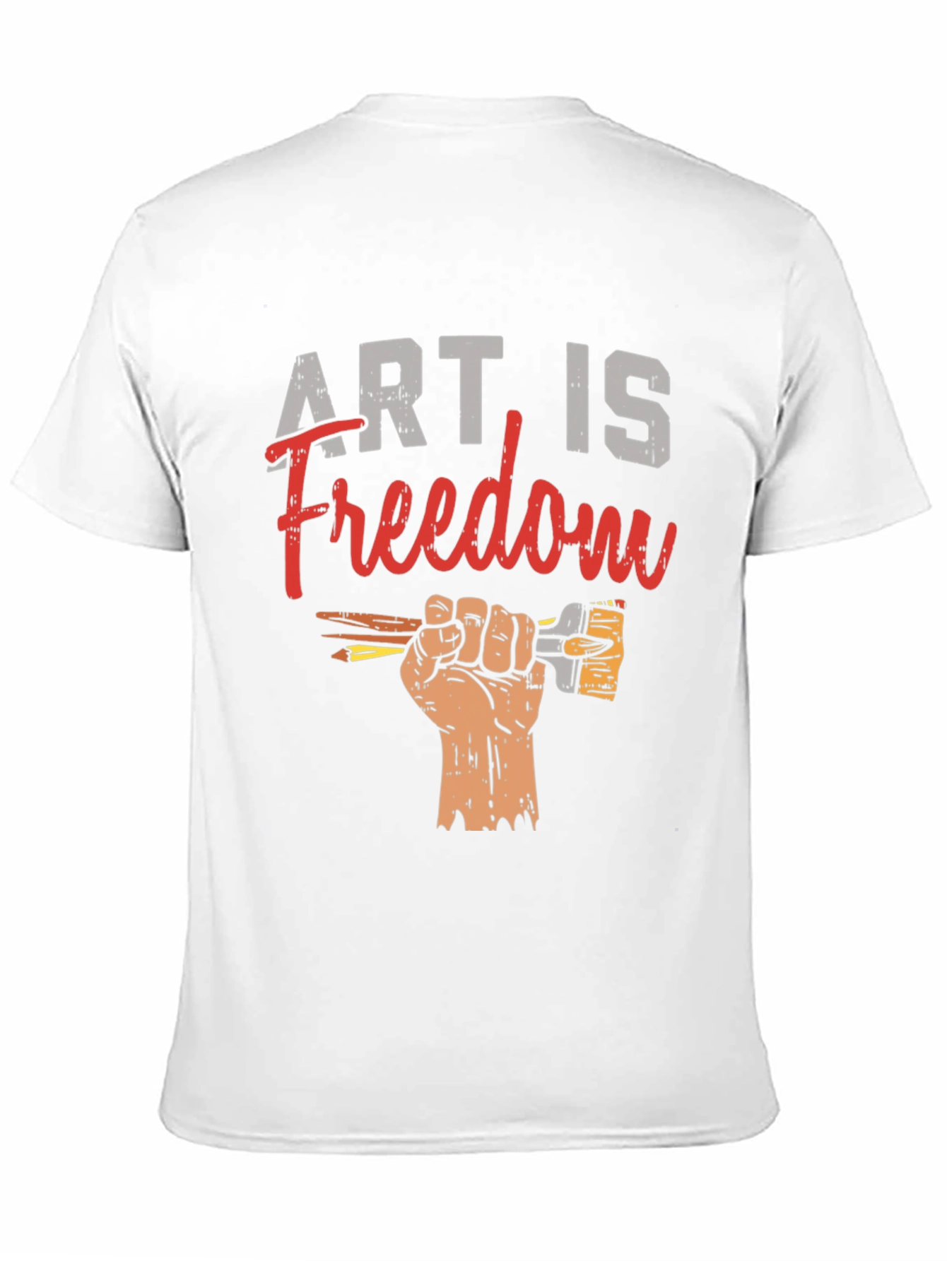 Art is Freedom Graphic Tee - Black Cotton T-Shirt