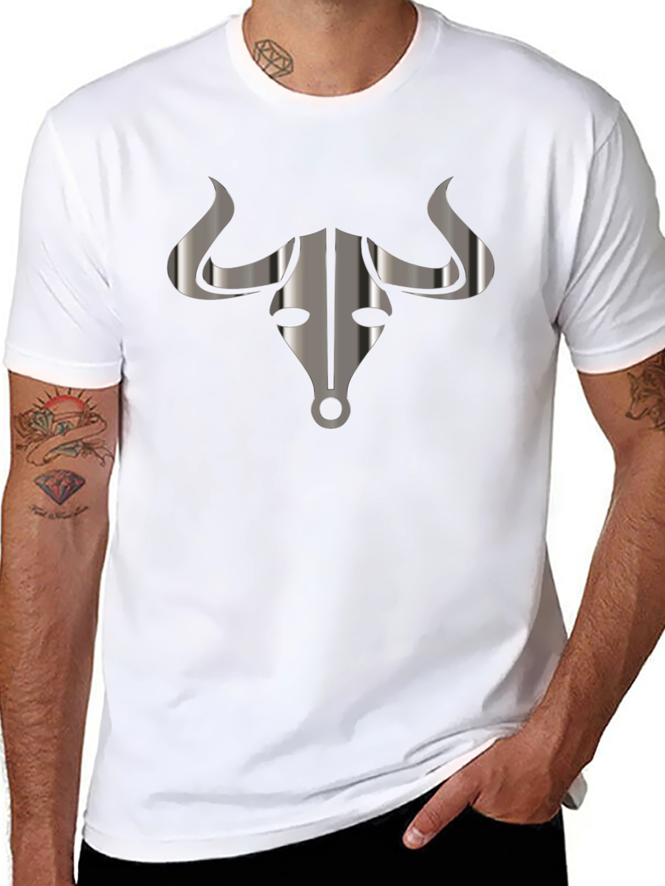Bull Head Graphic Black T-Shirt