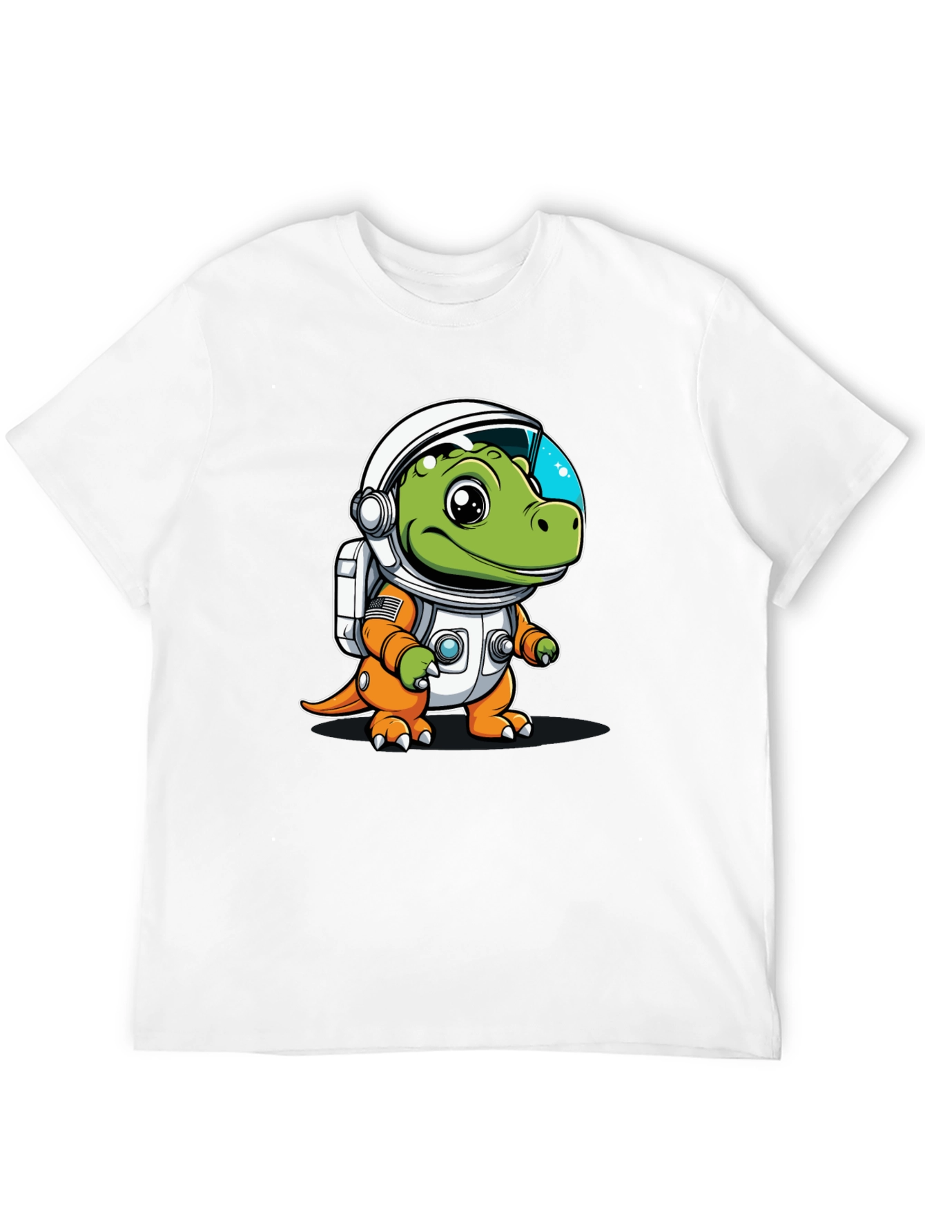 Dino Astronaut Black Graphic Tee
