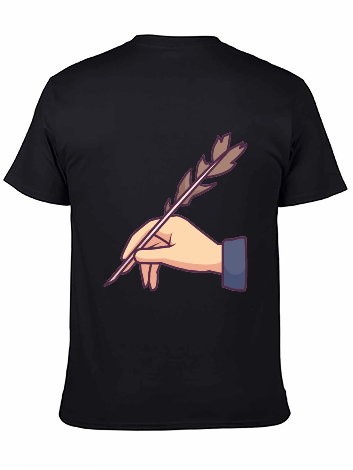 Feather Pen Graphic Tee - Artistic Design