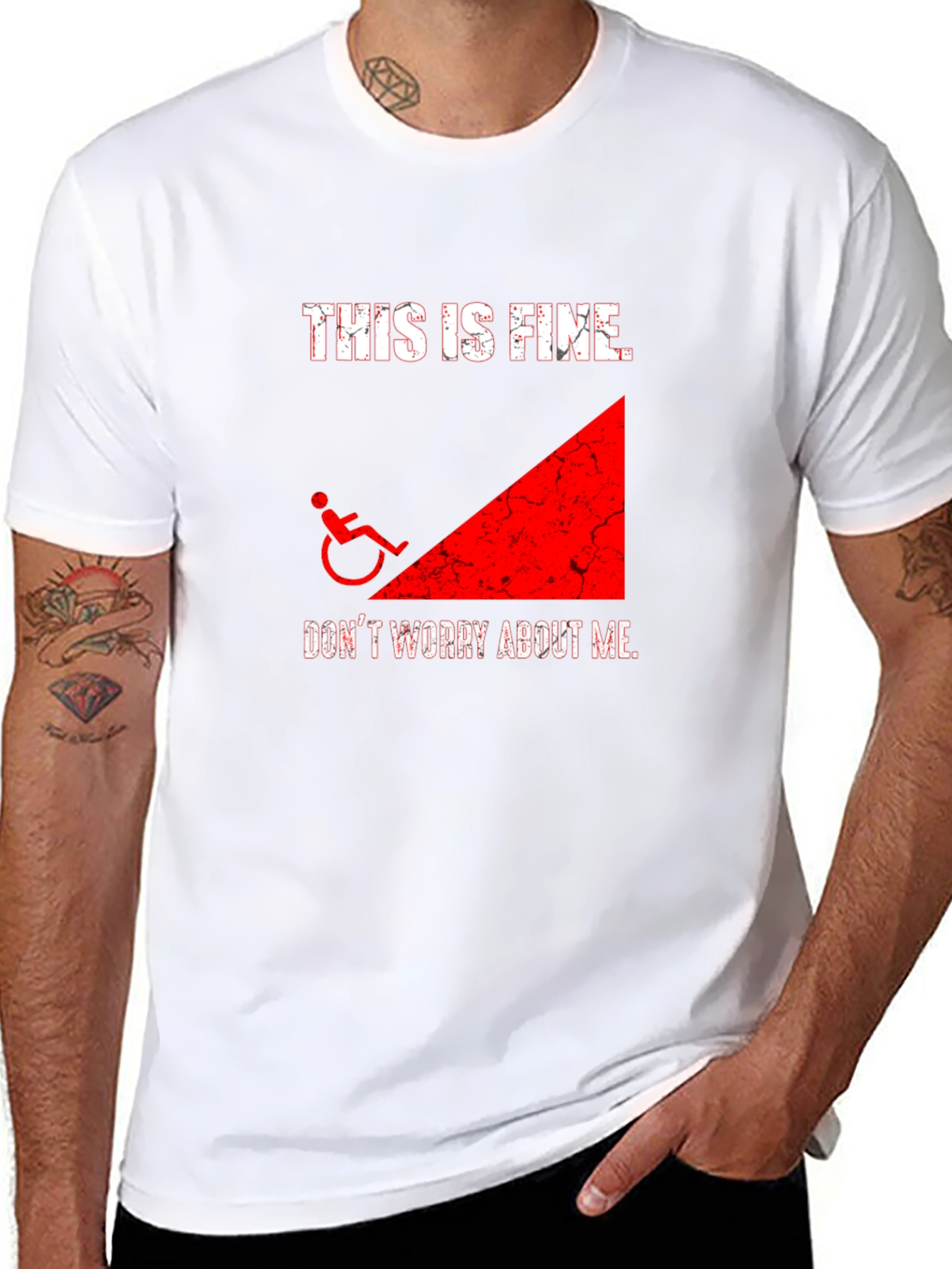 This is Fine Wheelchair Humor T-Shirt