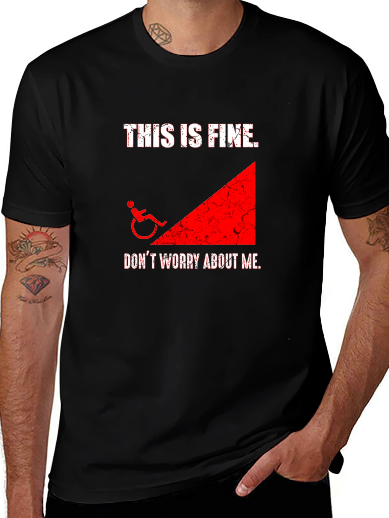 This is Fine Wheelchair Humor T-Shirt