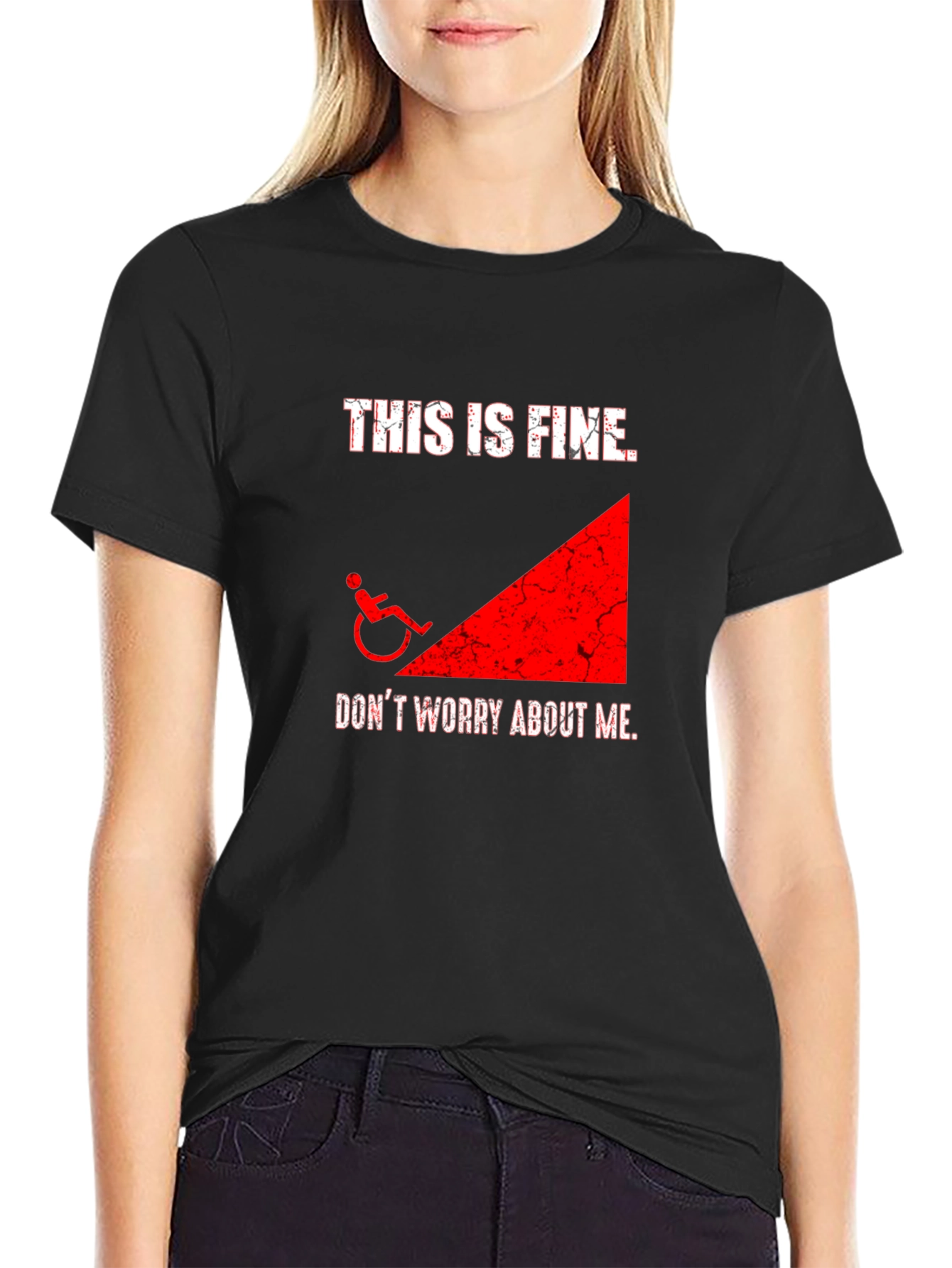 This is Fine Wheelchair Humor T-Shirt