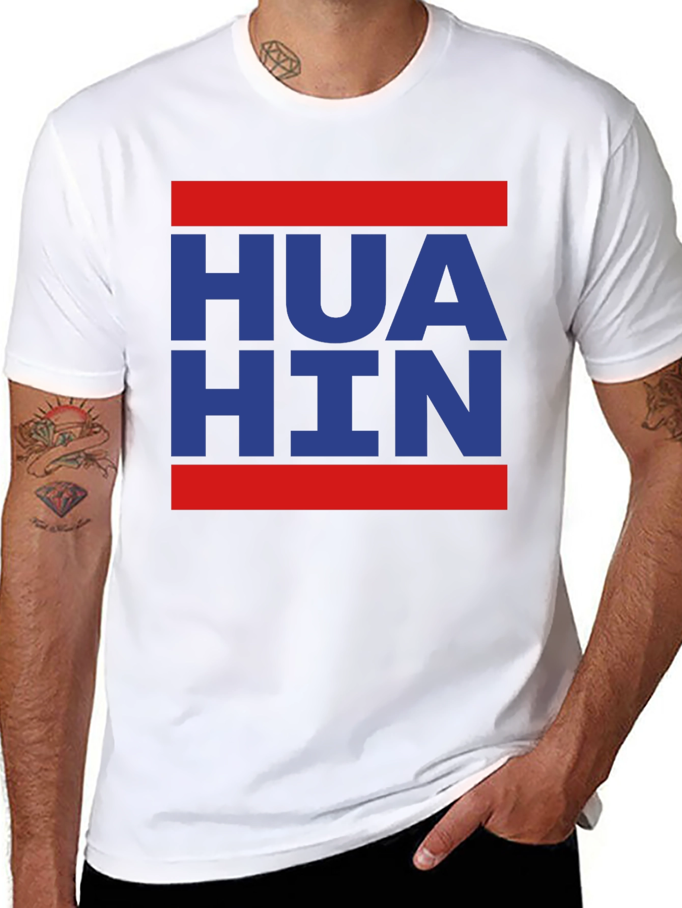 Hua Hin T-Shirt - Retro Style Black Tee