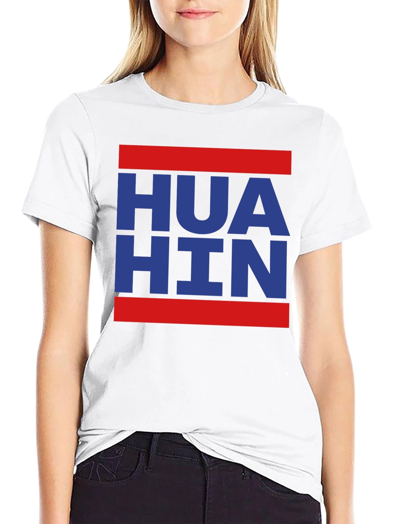 Hua Hin T-Shirt - Retro Style Black Tee