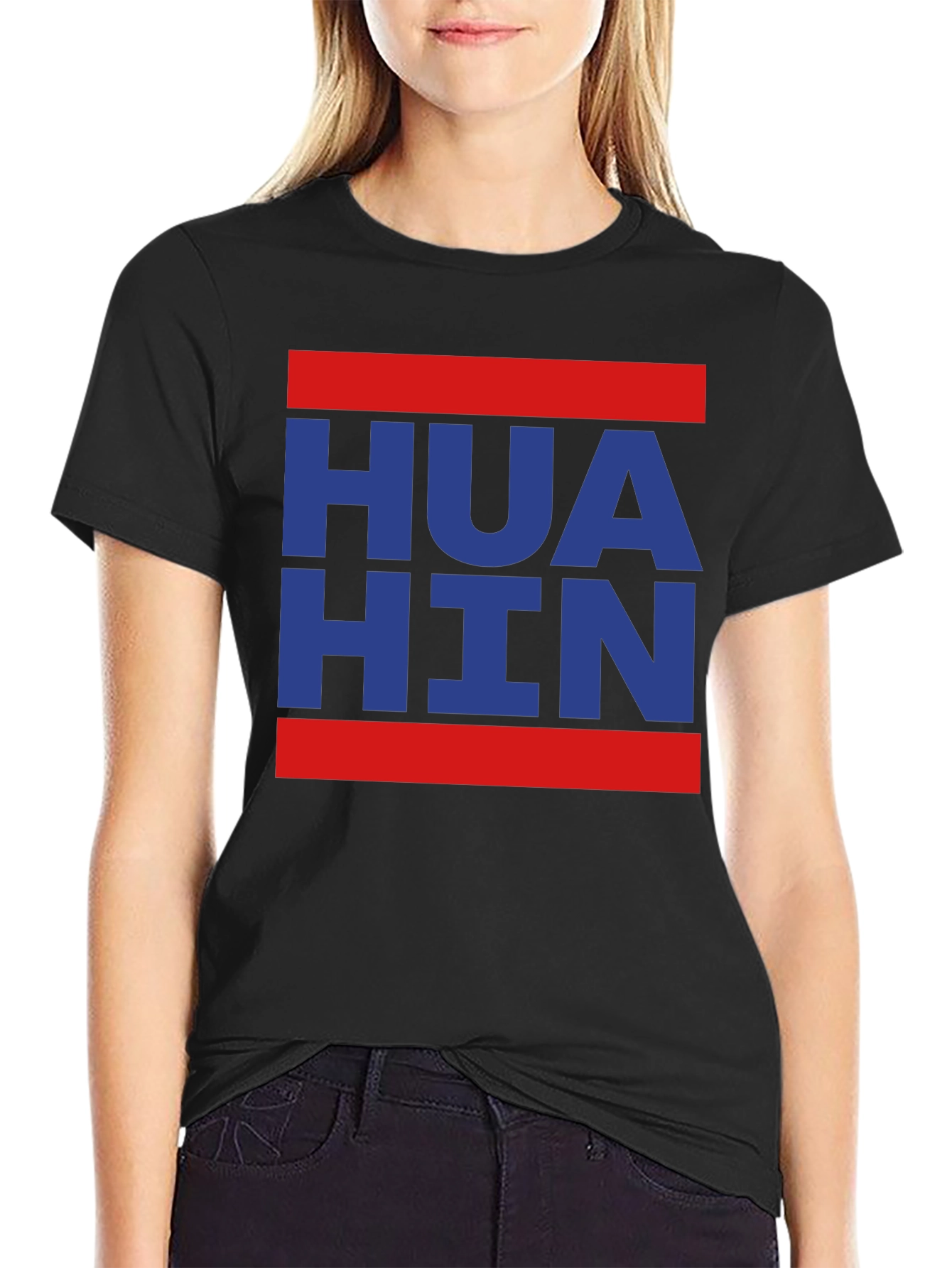 Hua Hin T-Shirt - Retro Style Black Tee