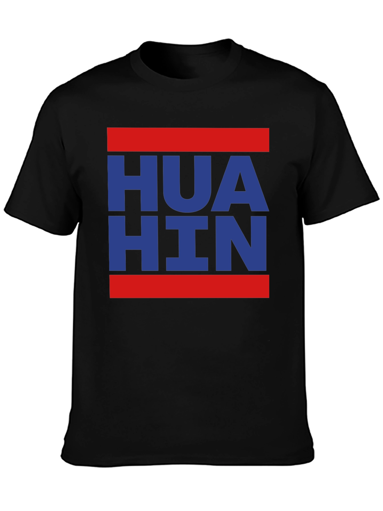 Hua Hin T-Shirt - Retro Style Black Tee