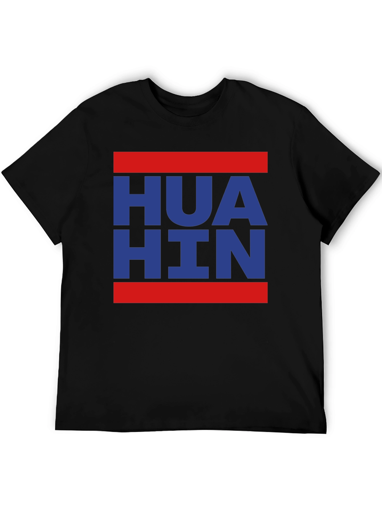 Hua Hin T-Shirt - Retro Style Black Tee