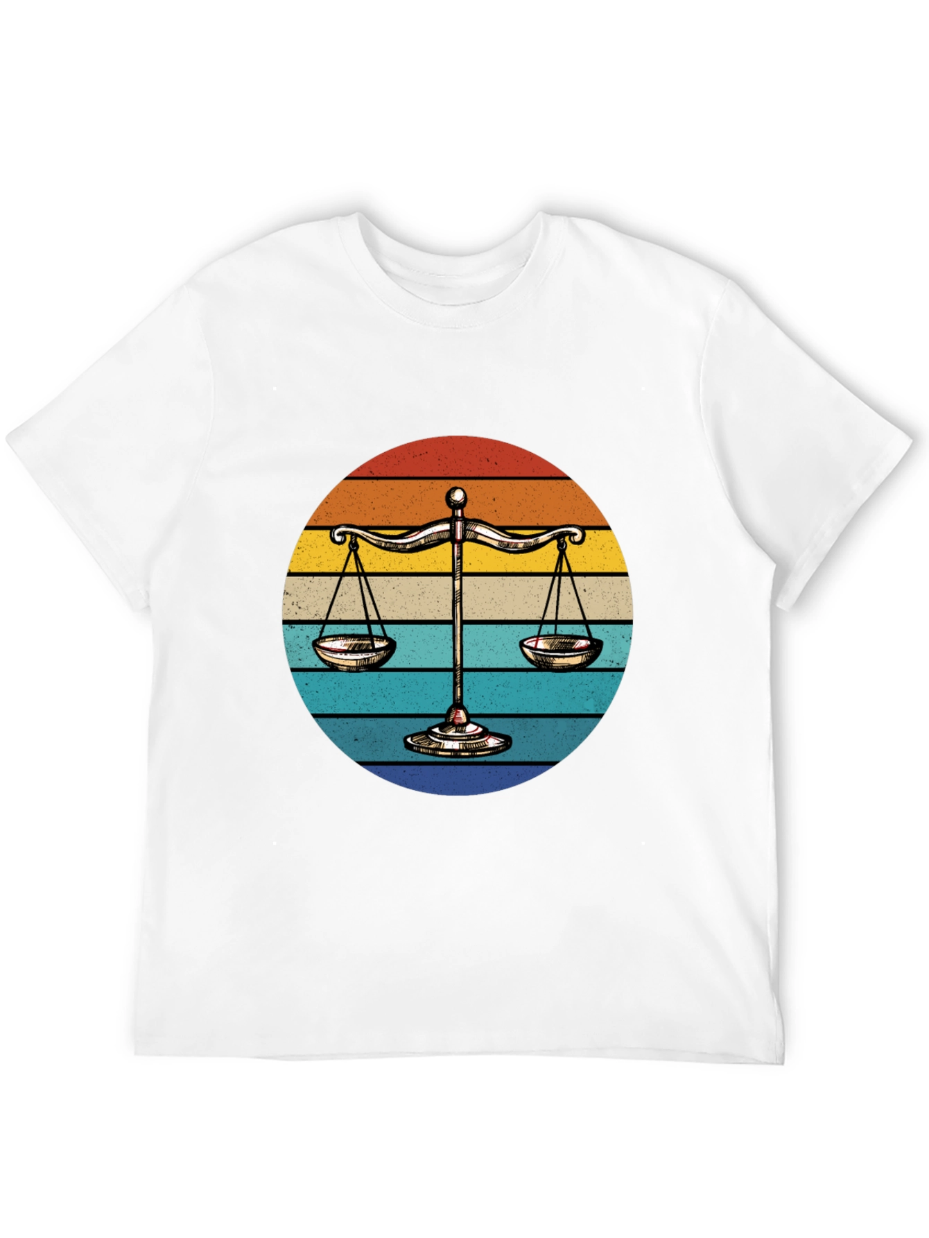 Scales of Justice Retro Graphic T-Shirt