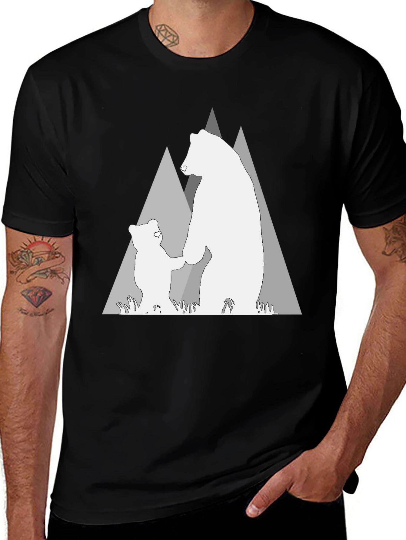 Bear Mountain Graphic Tee - Black