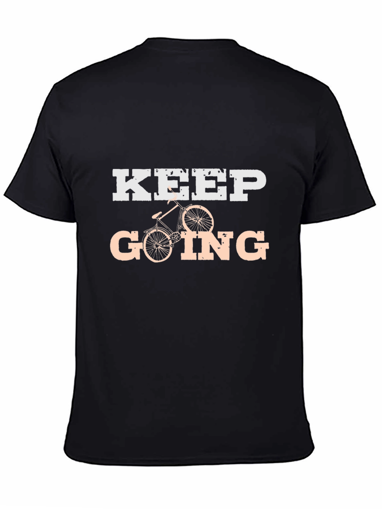 Keep Going Bike T-Shirt - Black Graphic Tee