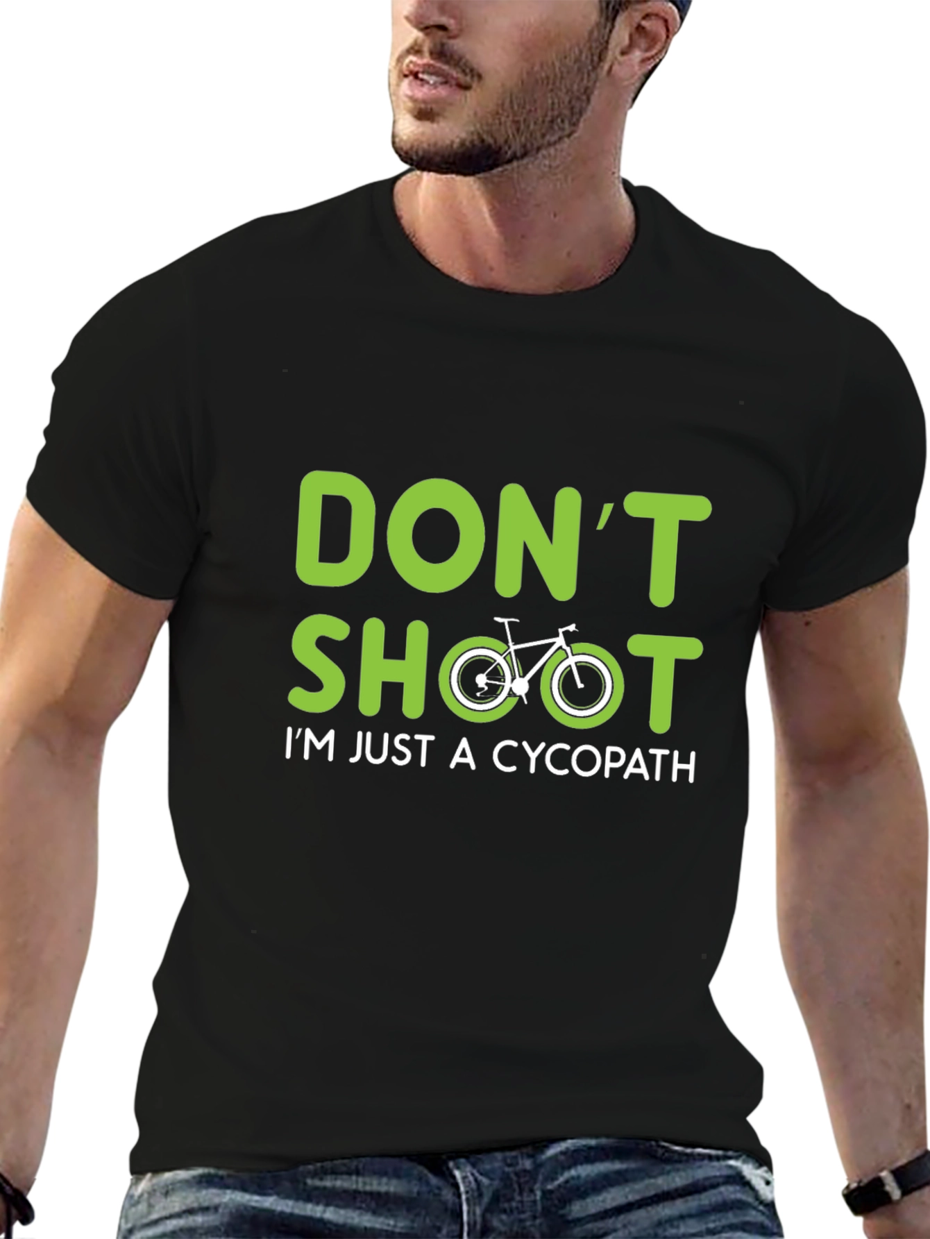 Dont Shoot Cycopath T-Shirt - Cycling Humor