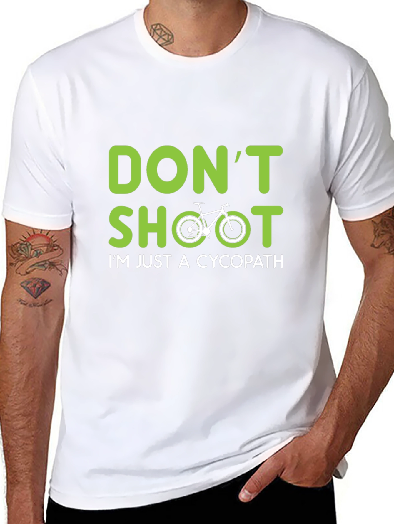 Dont Shoot Cycopath T-Shirt - Cycling Humor